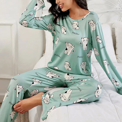 Cralom Women's Letter Plaid Pajama Set - Soft Short Sleeve Tops & Shorts