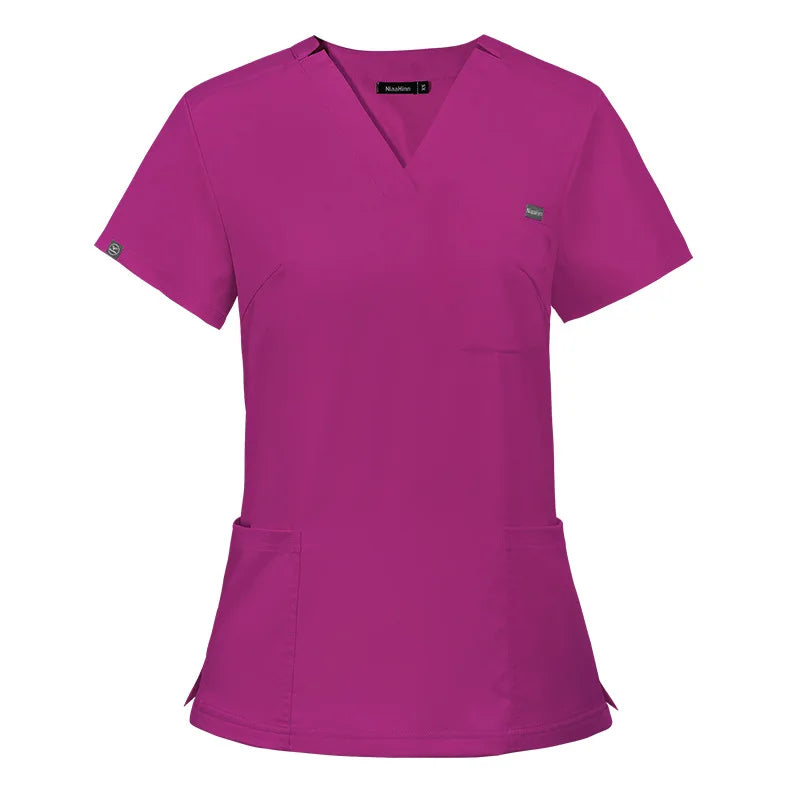 Cralom Scrub Nursing Gowns: Minimalist Solid Color Medical Workwear by Cralom
