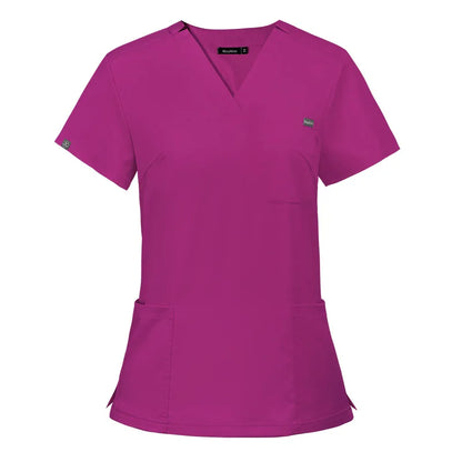 Cralom Scrub Nursing Gowns: Minimalist Solid Color Medical Workwear by Cralom