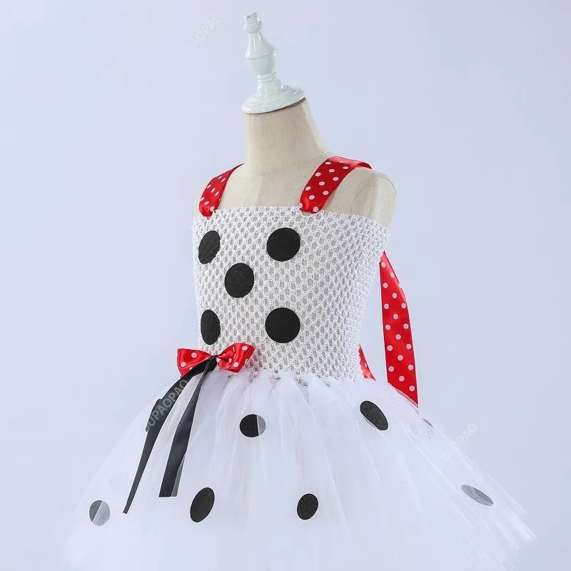 Cralom Dalmatians Mesh Tutu Dress for Girls