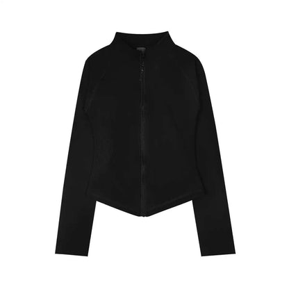 Cralom Zippy Jacket: Women's Seamless Active Wear Gym Top for Running, Yoga & Pilates