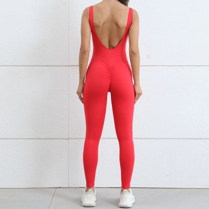 Cralom Women's Exercise Jumpsuit Fitness Romper Yoga Bodysuit - Gym One Piece