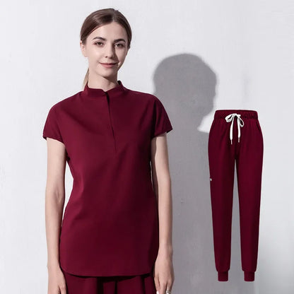 Cralom Women's Short Sleeve Scrub Set - Professional Medical Attire