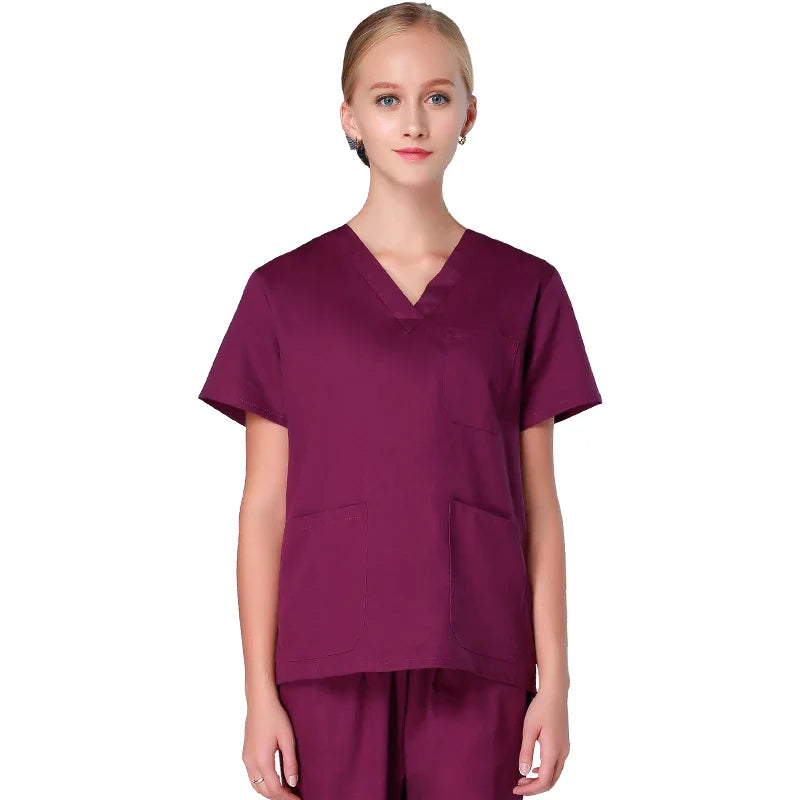 Cralom Cotton Nursing Scrubs Set - Hospital Medical Workwear