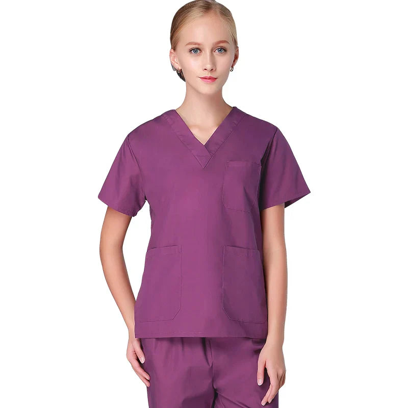 Cralom Cotton Nursing Scrubs Set - Hospital Medical Workwear