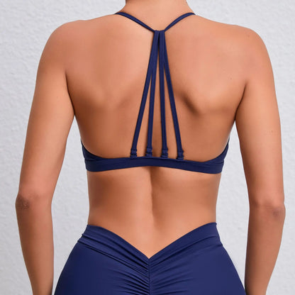 Cralom Seamless Racerback Yoga Bra - High Support & Sweat-Wicking
