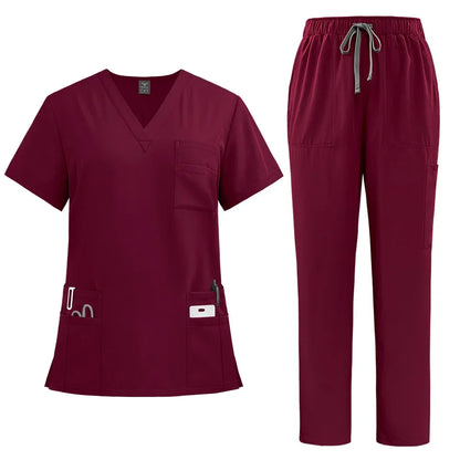 Cralom Unisex Medical Scrubs Set - Nursing Uniform for Clinical Work.