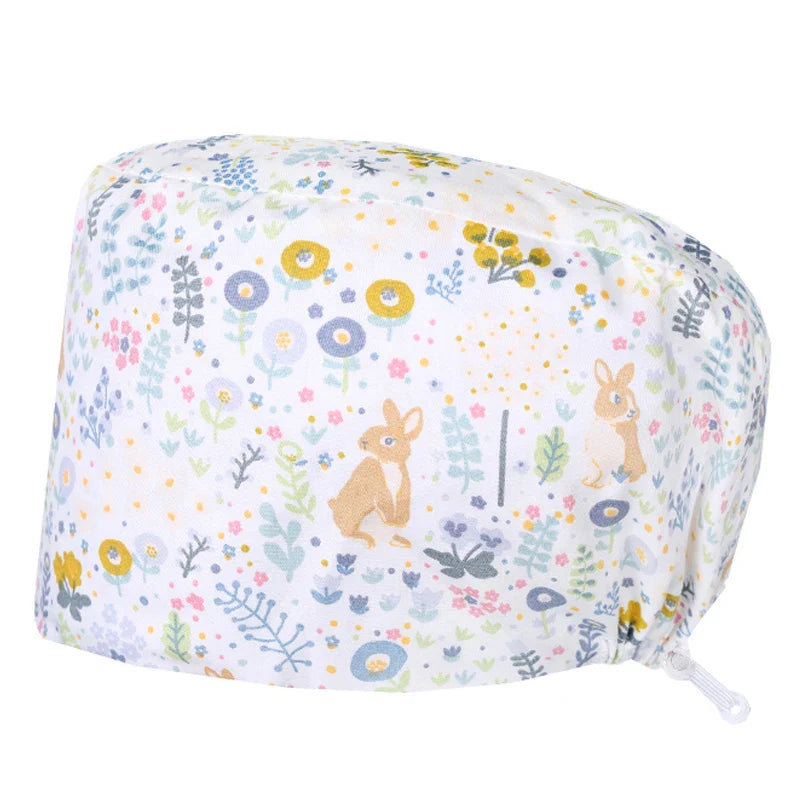 Cralom Women's Surgical Caps - Dental Nursing Hats for Pet Hospital