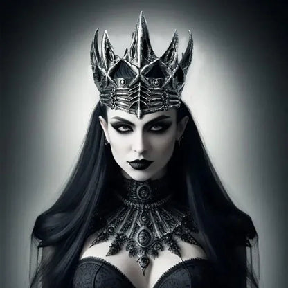 Cralom Crow Crown Headband for Halloween Party Cosplay Snow White Hunter Costume