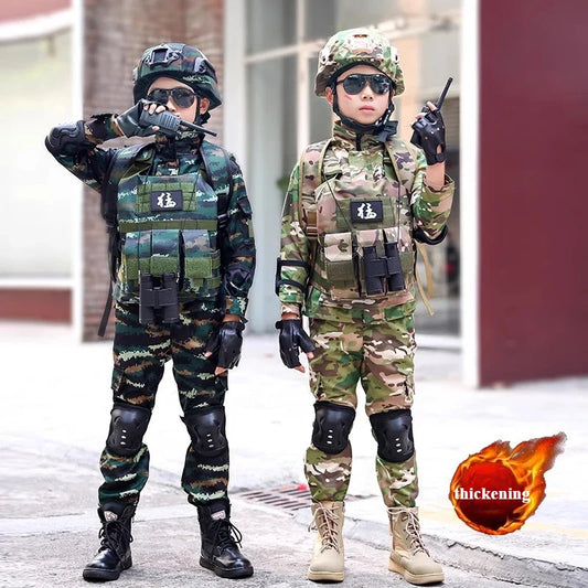 Cralom Camo Military Uniform Costume for Kids - Halloween & Play