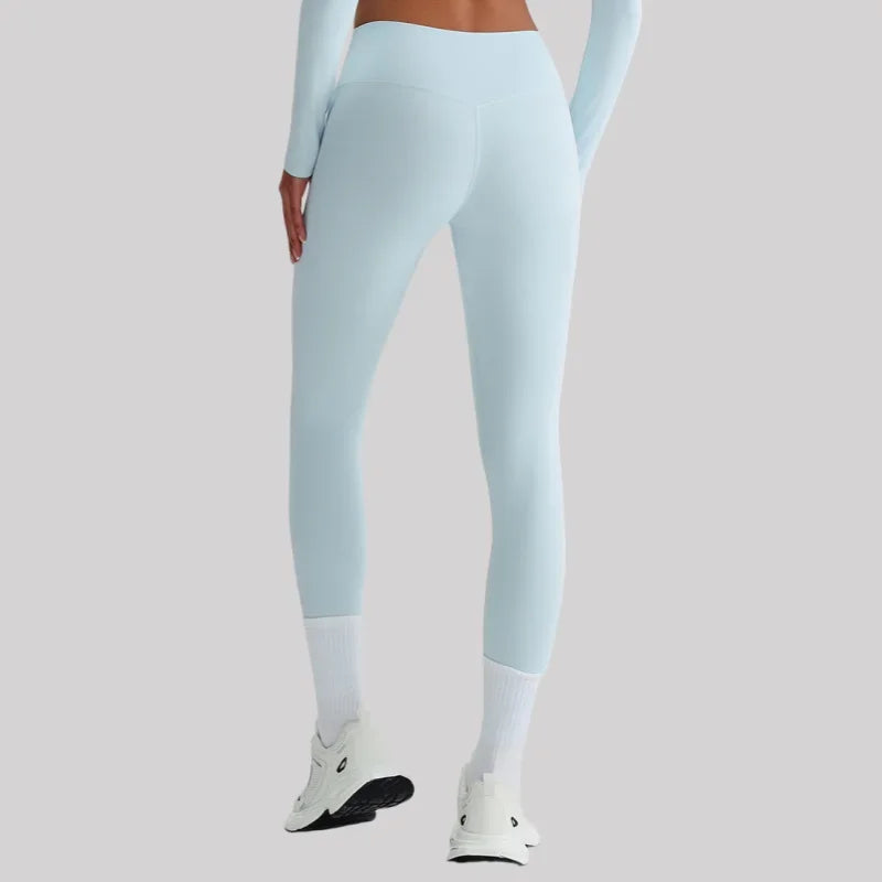 Cralom Seamless High Waist Yoga Pants for Running Outdoor Workout