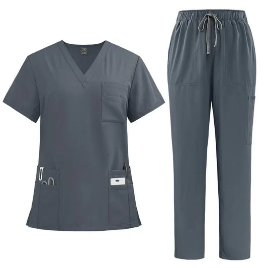 Cralom Unisex Medical Scrubs Set - Nursing Uniform for Clinical Work.