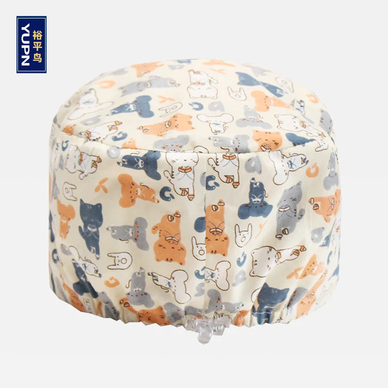 Cralom Women's Surgical Caps - Dental Nursing Hats for Pet Hospital