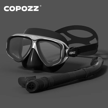 Cralom 2024 Diving Mask Set for Adults - Anti-Fog Goggles, Snorkel Tube
