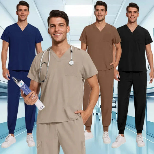 Cralom Premium Nurse Scrubs Set - Clinical Style for Anti-Wrinkle Medical Uniforms