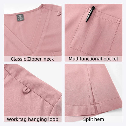 Cralom Premium Nurse Scrubs Set - Clinical Style for Anti-Wrinkle Medical Uniforms