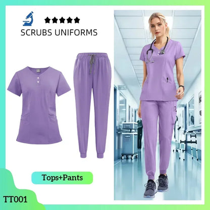Cralom Women's Lab Coat & Unisex Pants Set
