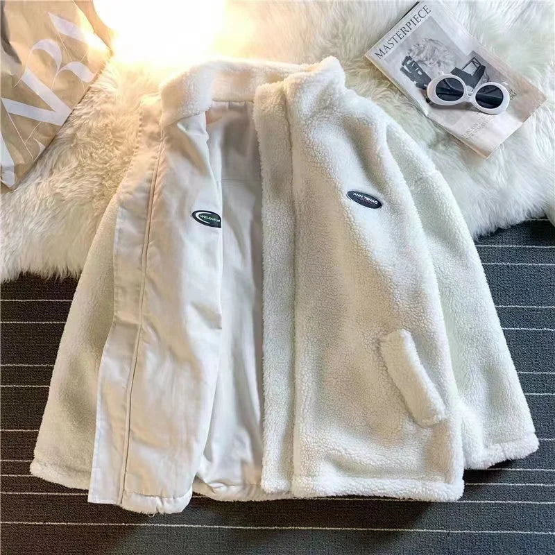 Cralom Love Lambswool Cotton-Padded Jacket - Couple Jacket Y2K