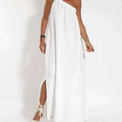 Cralom Women's Asymmetric Split Sleeveless Dress - Summer 2024