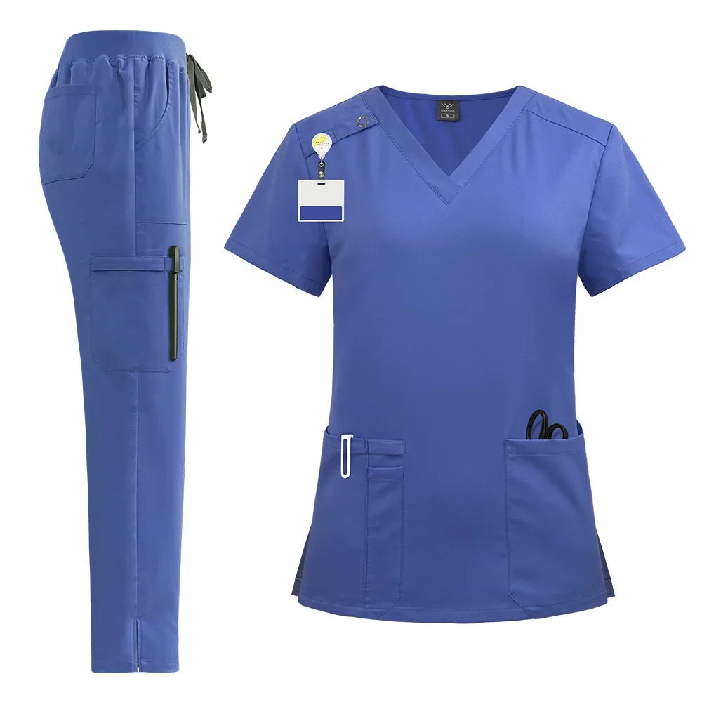 Cralom Stylish Pet Hospital Work Uniform Set for Medical Professionals