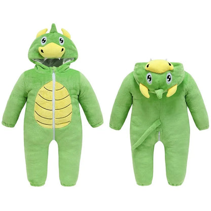 Cralom Monkey Baby Jumpsuit: Cozy Flannel Hooded Kid's Overall