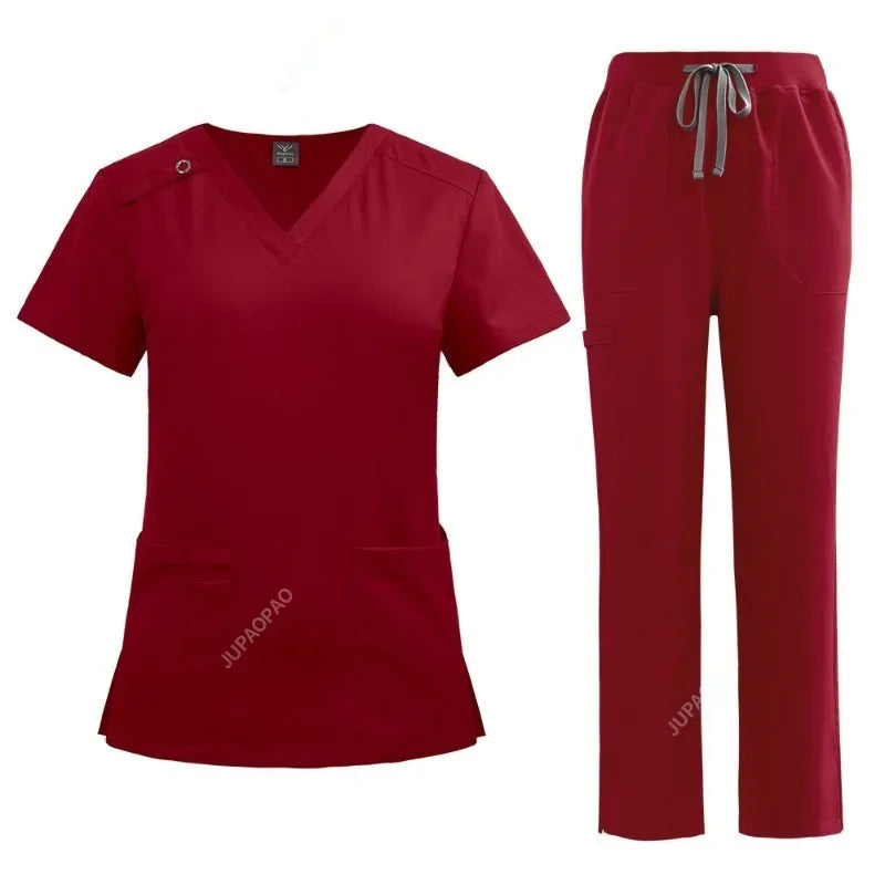 Cralom Stylish Pet Hospital Work Uniform Set for Medical Professionals