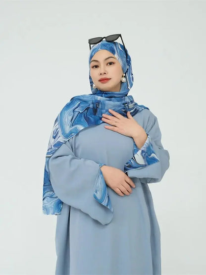 Cralom Ramadan Eid Kebaya Set Abaya Kaftan Modest Hijab Dress