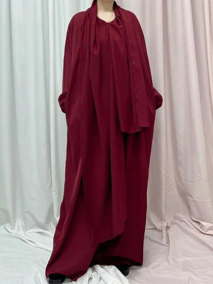 Cralom Modest Eid Niqab Abaya Kaftan Dress