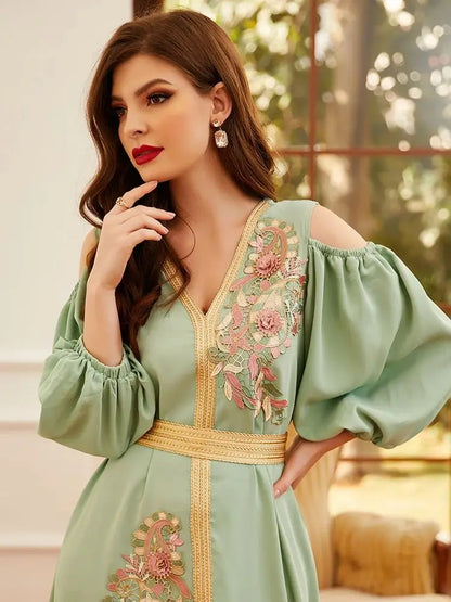 Cralom Ramadan Eid Kaftan Abaya: Luxe Dubai Fashion Robe Femme Elegant Vestidos Largos