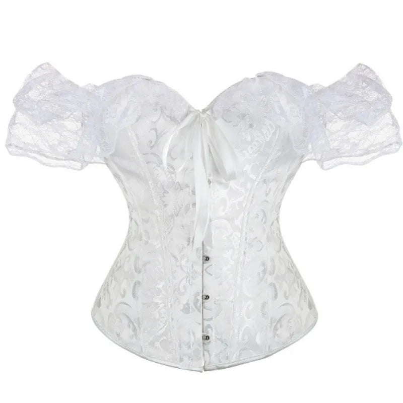 Cralom Lace Corset Top - Women's Shapewear Waist Trainer & Body Shaper Top