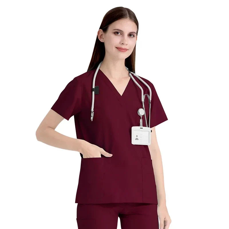 Cralom Short Sleeve Scrubs Sets for Women - Nursing Uniforms and Hospital Gowns