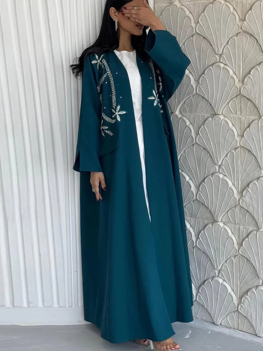 Cralom Luxury Modest Kimono Abaya Dress - Ramadan Robe