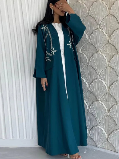Cralom Luxury Modest Kimono Abaya Dress - Ramadan Robe
