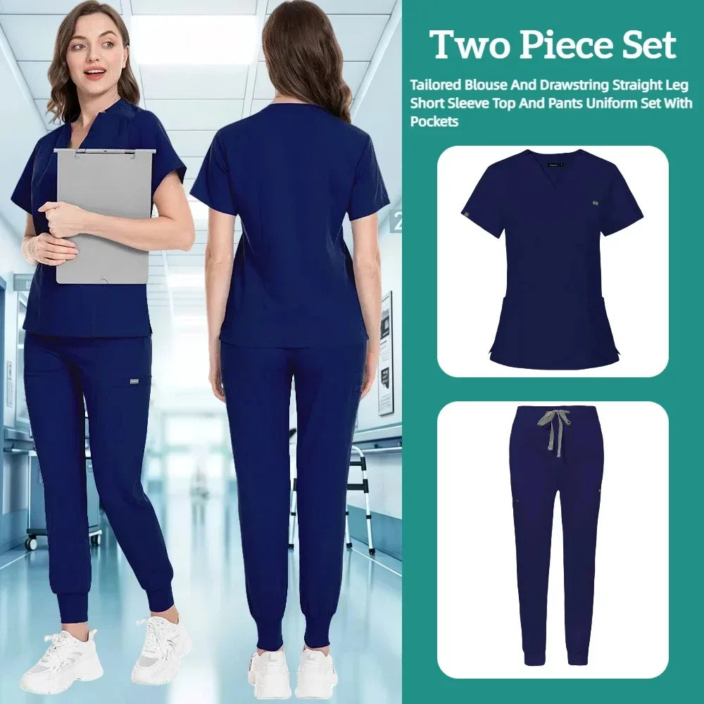 Cralom Nursing Scrub Top - Unisex Solid Color Uniform