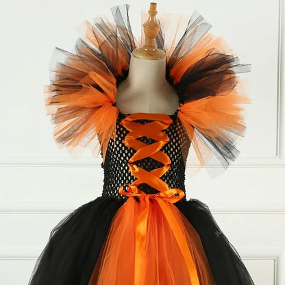 Cralom Witch Dress Evil Queen Cosplay Tutu Princess Outfit