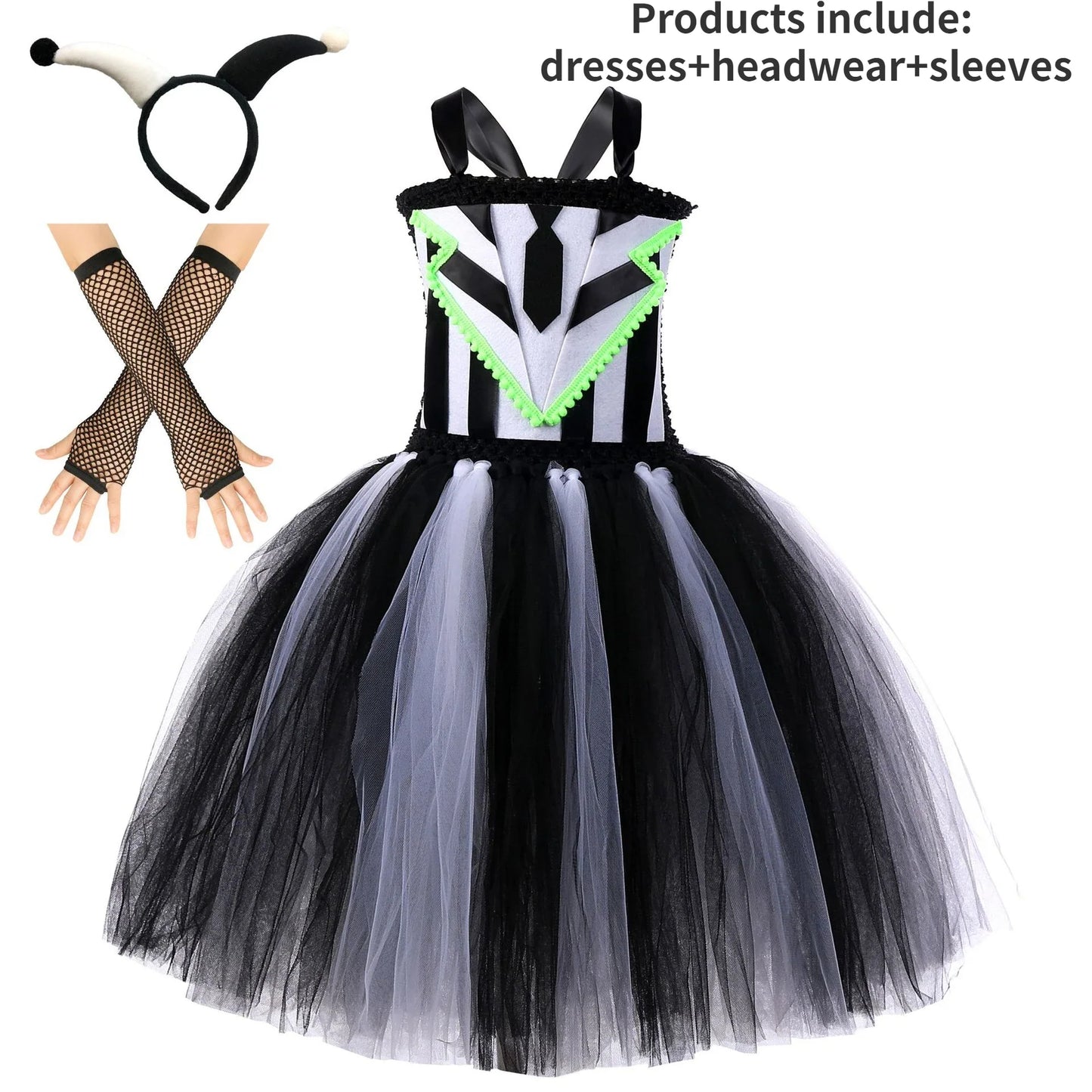 Cralom Girls Pennywise Halloween Costume Kids Scary Clown Fancy Dress
