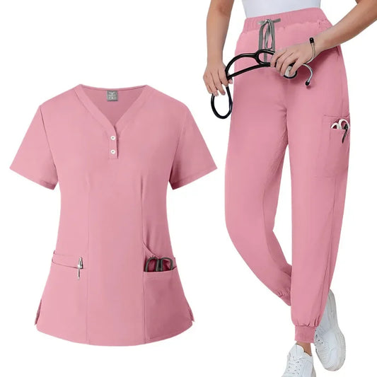 Cralom Women's Medical Scrub Set for Pet Shop, Hospital & Clinic