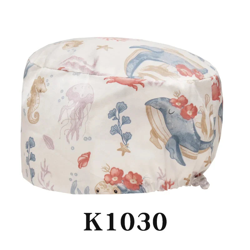 Cralom Women's Surgical Caps - Dental Nursing Hats for Pet Hospital