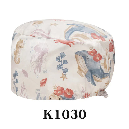 Cralom Women's Surgical Caps - Dental Nursing Hats for Pet Hospital