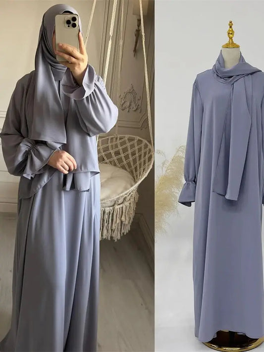 Ramadan Modest Abaya Dress for Women by Cralom - Eid Kaftan Robe Muslim Fashion
