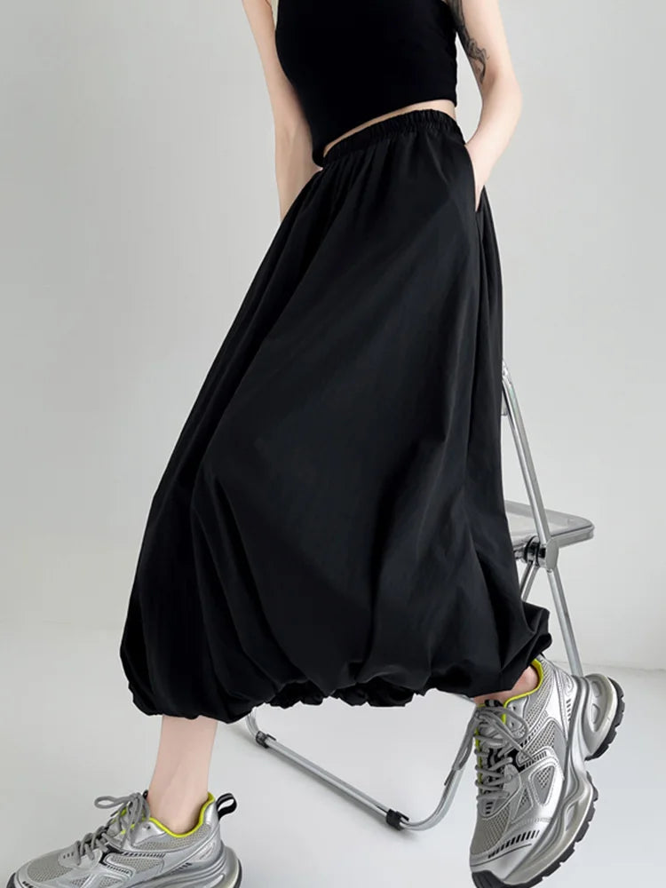 Cralom Vintage Streetwear Casual Skirts | High Waist Ball Gown | 2025 New Spring Summer