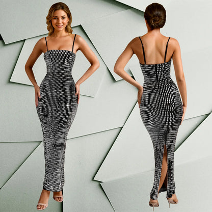 Cralom Diamond Suspender Tight Dress - Summer 2025