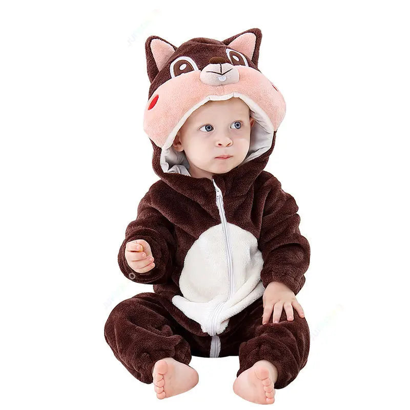 Cralom Cow Baby Jumpsuit Sleepwear with Tassels