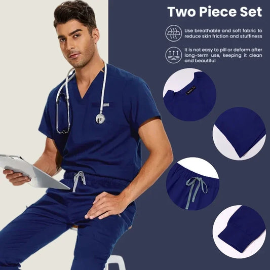 Cralom Unisex Stretch Scrub Sets: Professional Healthcare Nursing Uniforms