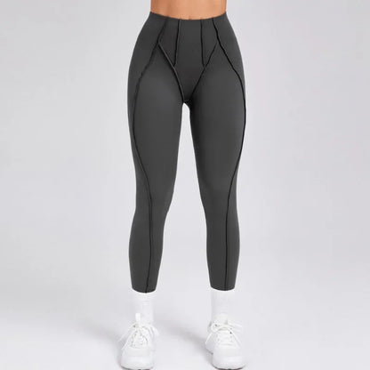 Cralom High Waist Yoga Leggings for Women - Peach Hip Raise Fitness Pants