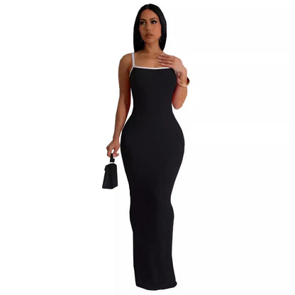 Cralom Summer 2025 Suspender Slim Fit Dress