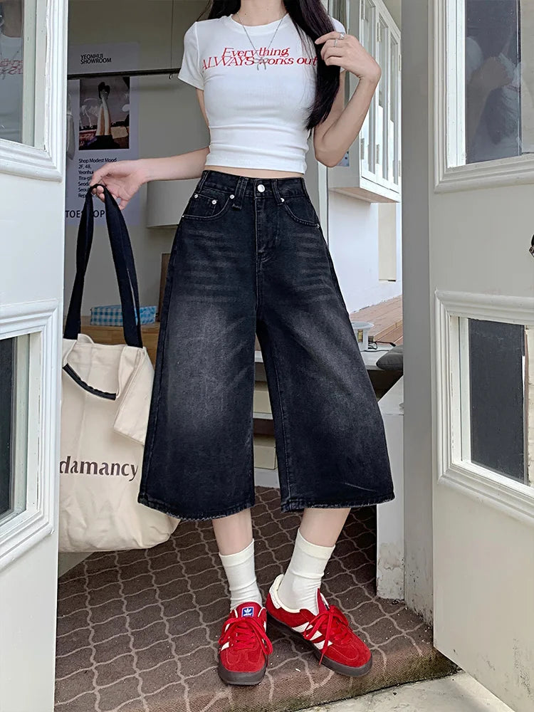 Cralom High Waist Plus Size Straight Leg Jeans for Women - Summer Collection