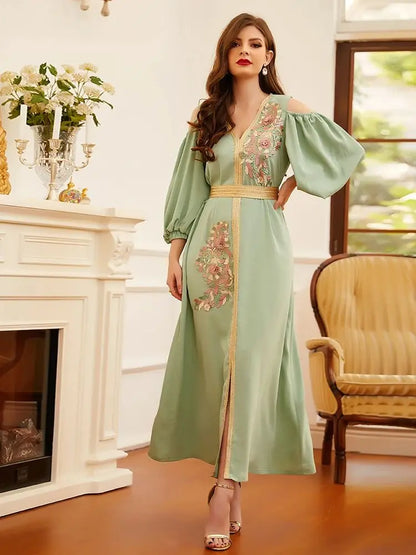 Cralom Ramadan Eid Kaftan Abaya: Luxe Dubai Fashion Robe Femme Elegant Vestidos Largos