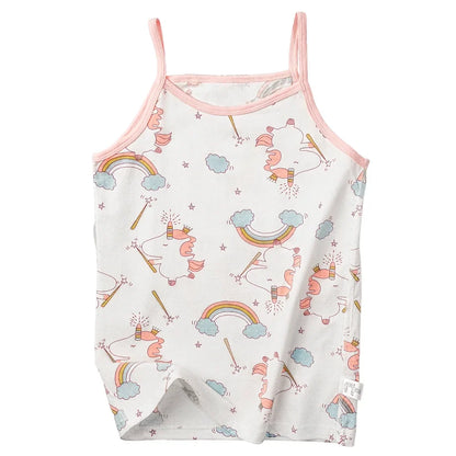 Girls Cotton Singlet Tops Breathable Tank by Cralom - Kids Cartoon Camisole Undershirt