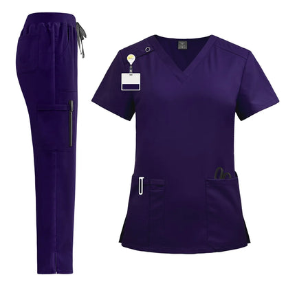 Cralom Women's Medical Scrub Set - Hospital Uniform for Doctor and Nurse